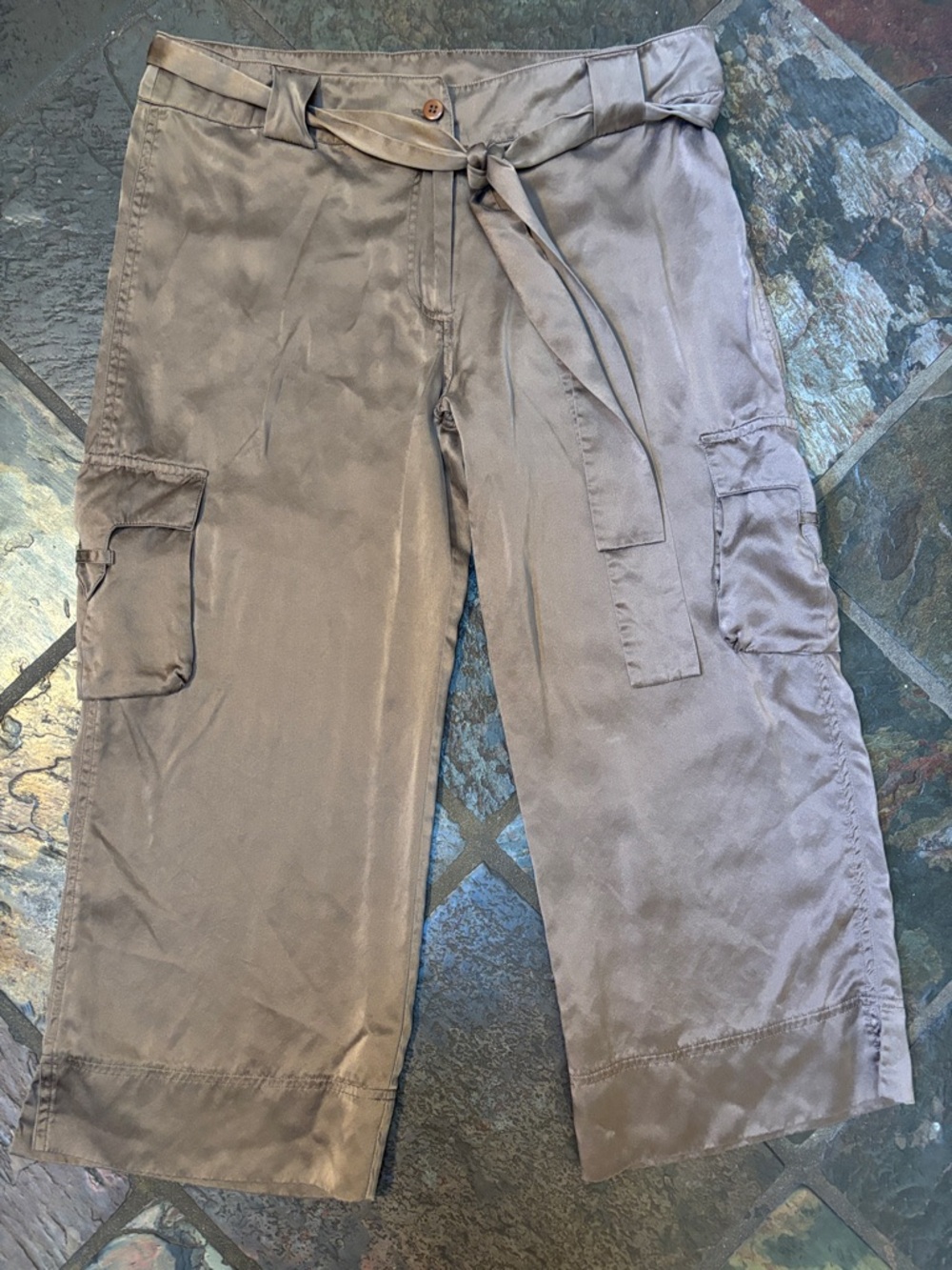 Kenzie Silk Cropped Pants